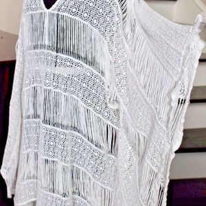 JENS PIRATE BOOTY FREE PEOPLE BOHO LACE KAFTAN TOP